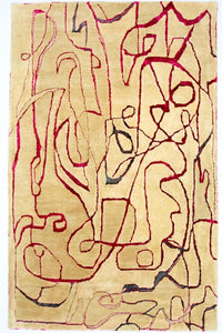 Designer Teppich 241 x 152 cm Wohnzimmer Teppich