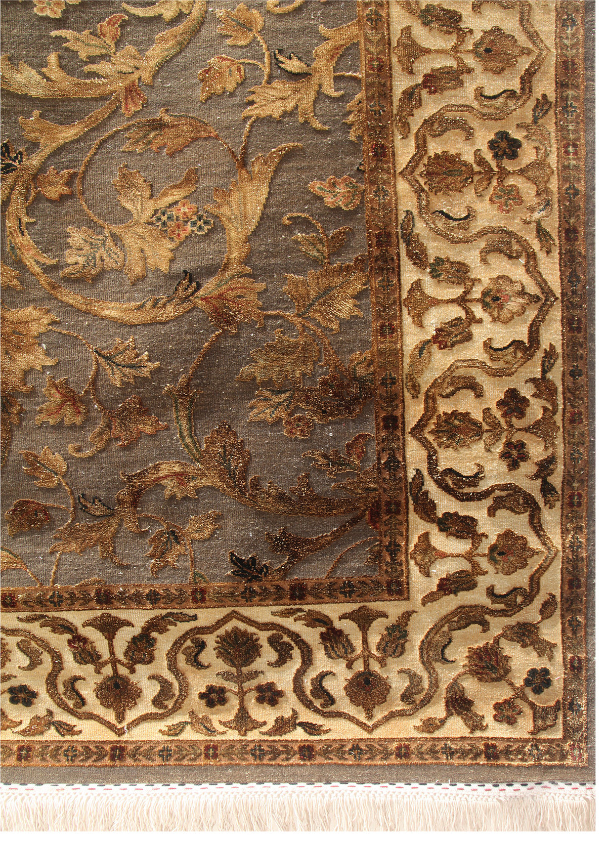 Wollteppich - 60 x 90 cm - dunkelbeige