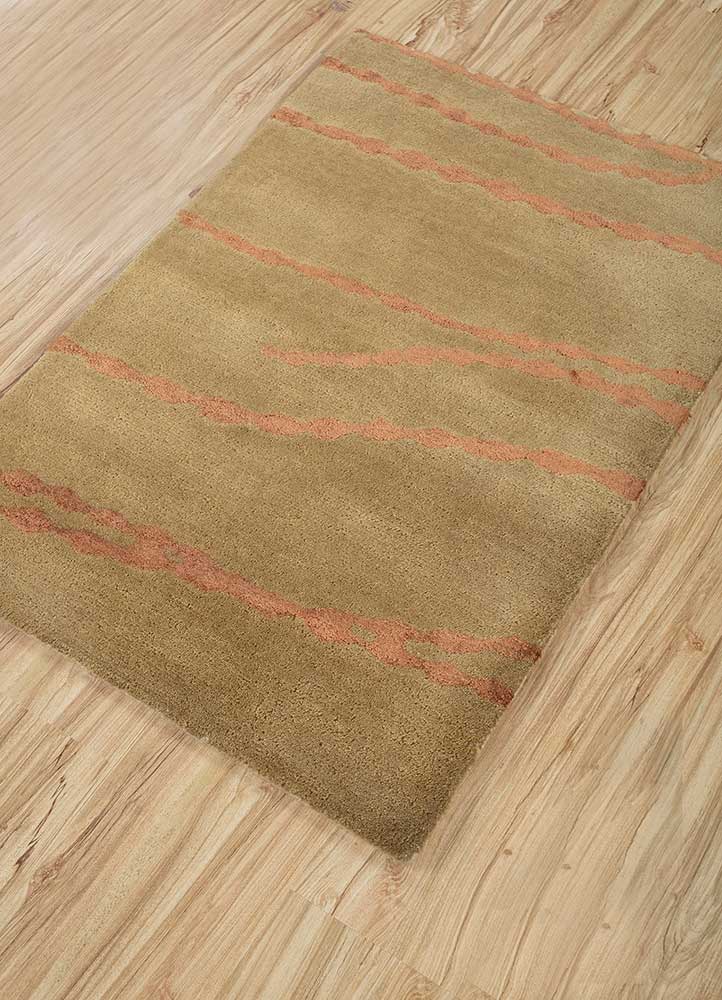 Wollteppich - 60 x 90 cm - gold