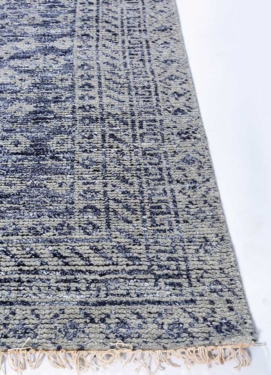 Wollteppich - 150 x 240 cm - blau