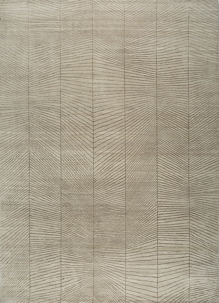 Wollteppich - 150 x 240 cm - silber