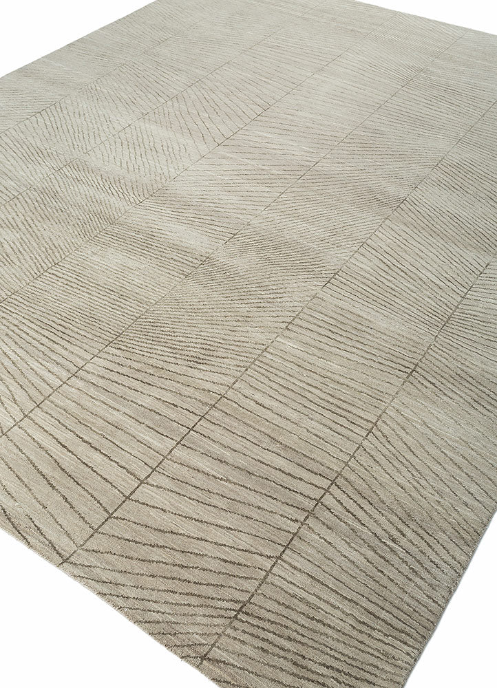 Wollteppich - 150 x 240 cm - silber