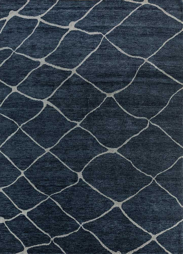 Wollteppich - 240 x 300 cm - blau