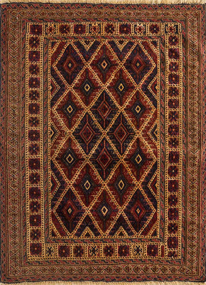 Wollteppich quadratisch  - 120 x 120 cm - gold