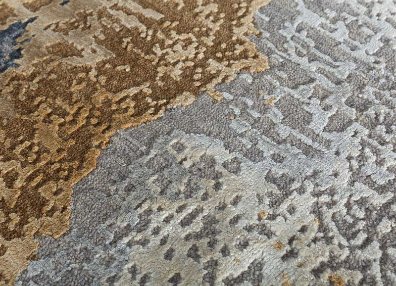 Wollteppich - 240 x 300 cm - silber