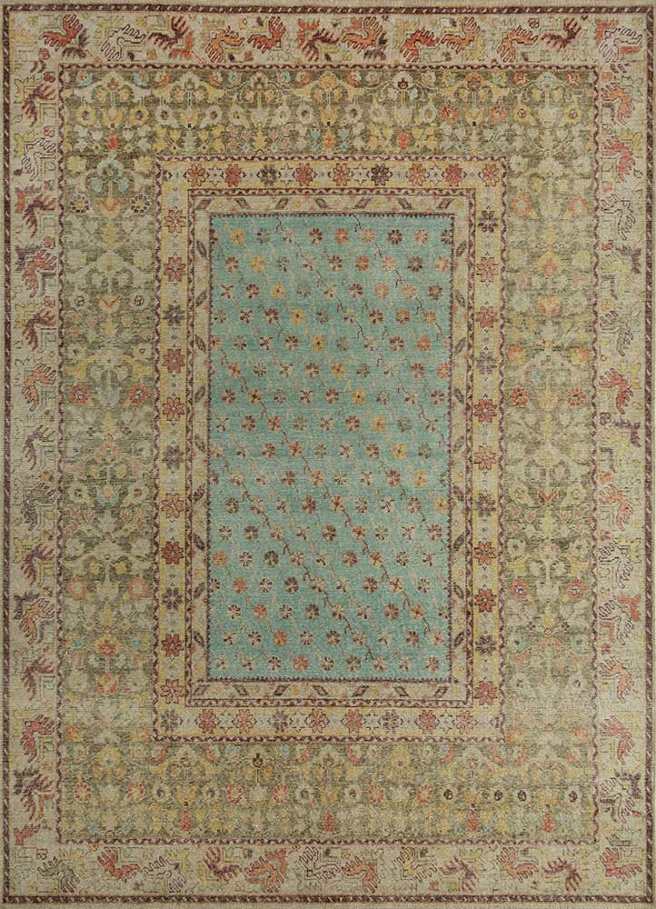 Wollteppich - 240 x 300 cm - blau