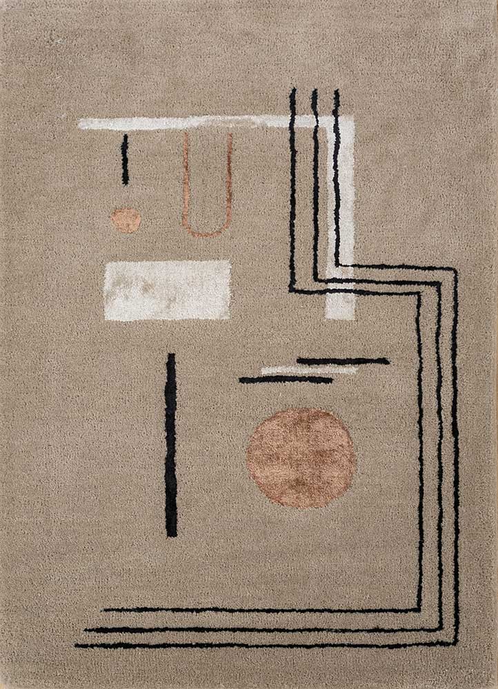 Wollteppich - 60 x 90 cm - beige