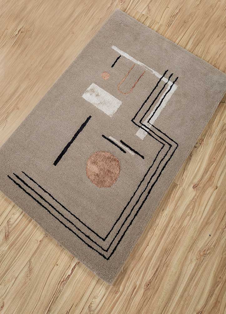 Wollteppich - 60 x 90 cm - beige