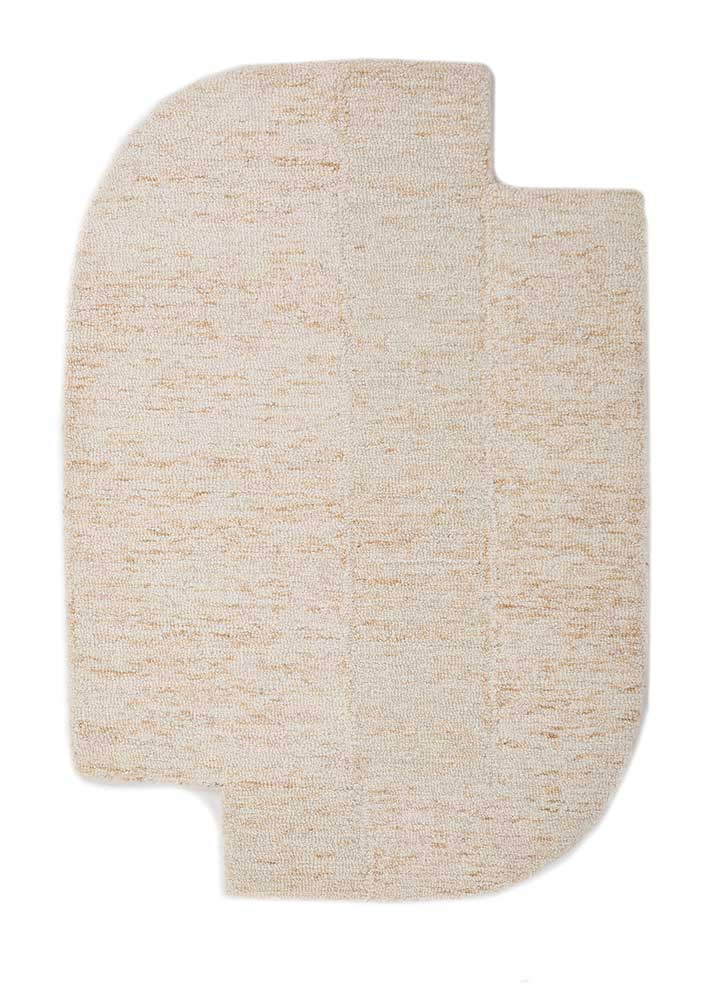 Wollteppich - 60 x 90 cm - hellbeige