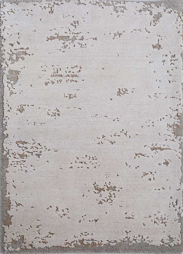 Wollteppich - 60 x 90 cm - silber