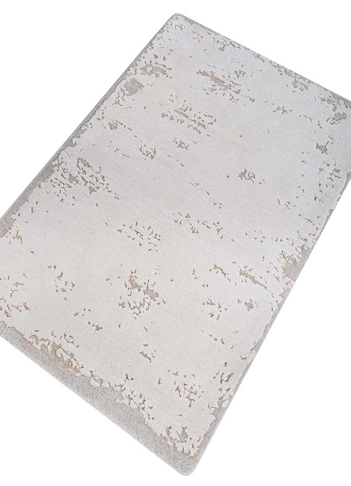 Wollteppich - 60 x 90 cm - silber