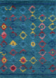Wollteppich - 90 x 150 cm - blau