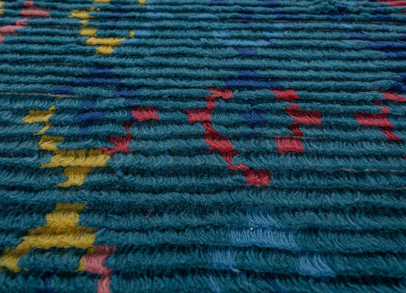 Wollteppich - 90 x 150 cm - blau