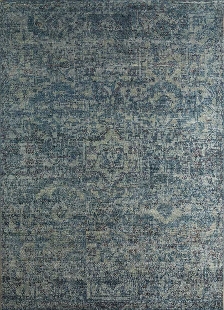 Wollteppich - 240 x 300 cm - blau