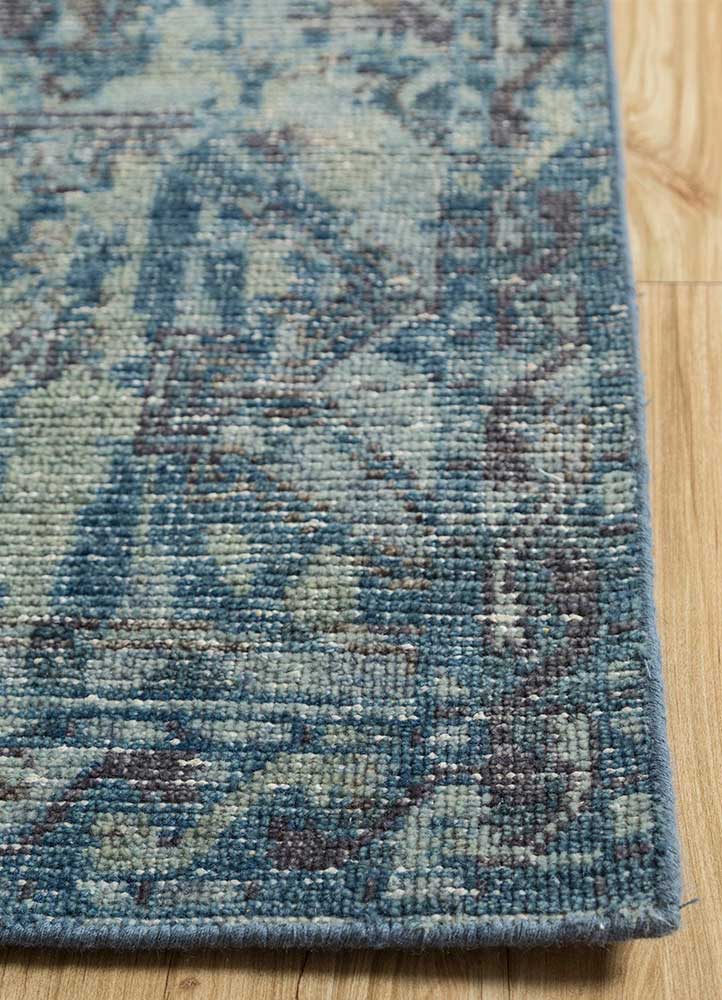 Wollteppich - 240 x 300 cm - blau
