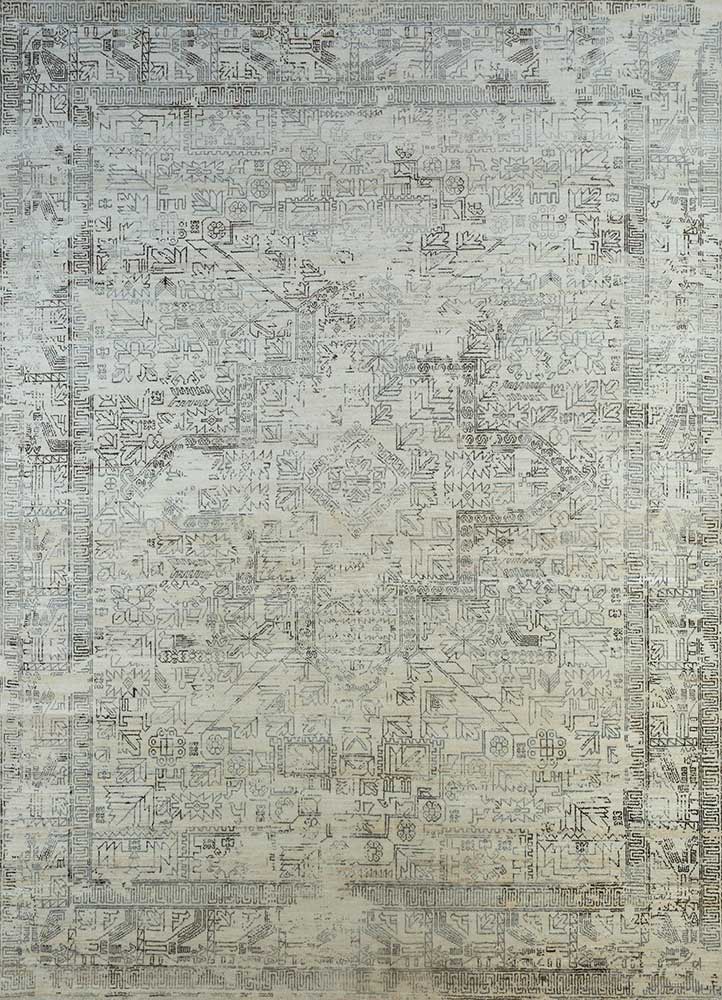 Wollteppich - 240 x 300 cm - silber