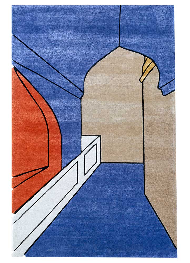 Wollteppich sonderform  - 150 x 240 cm - mehrfarbig