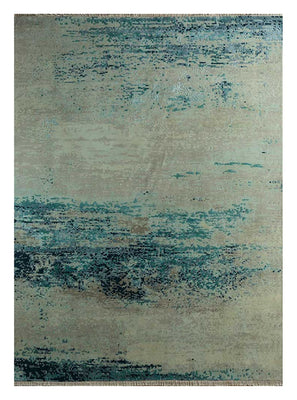 Wollteppich - 300 x 240 cm - blau