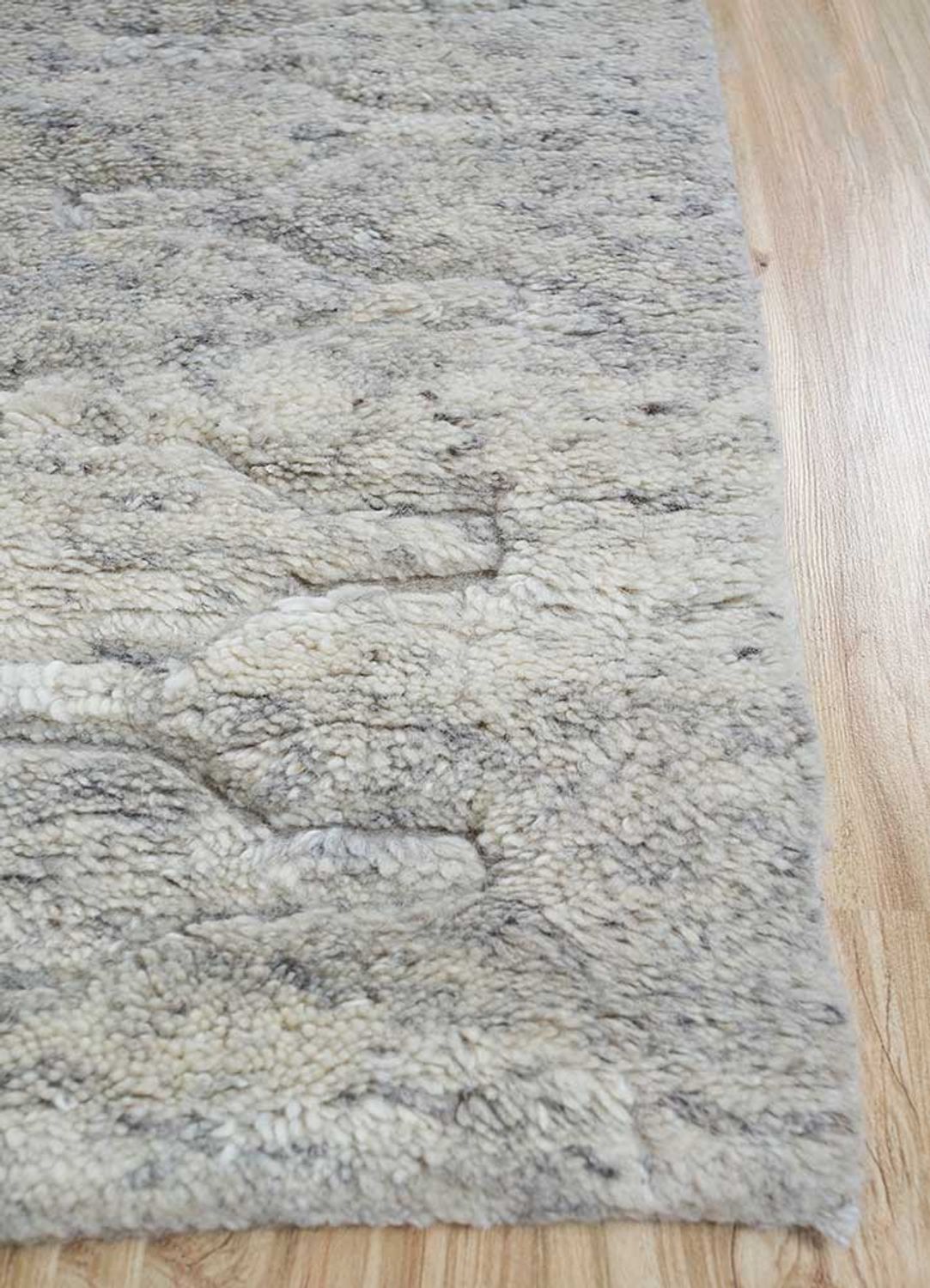 Wollteppich - 300 x 240 cm - hellgrau