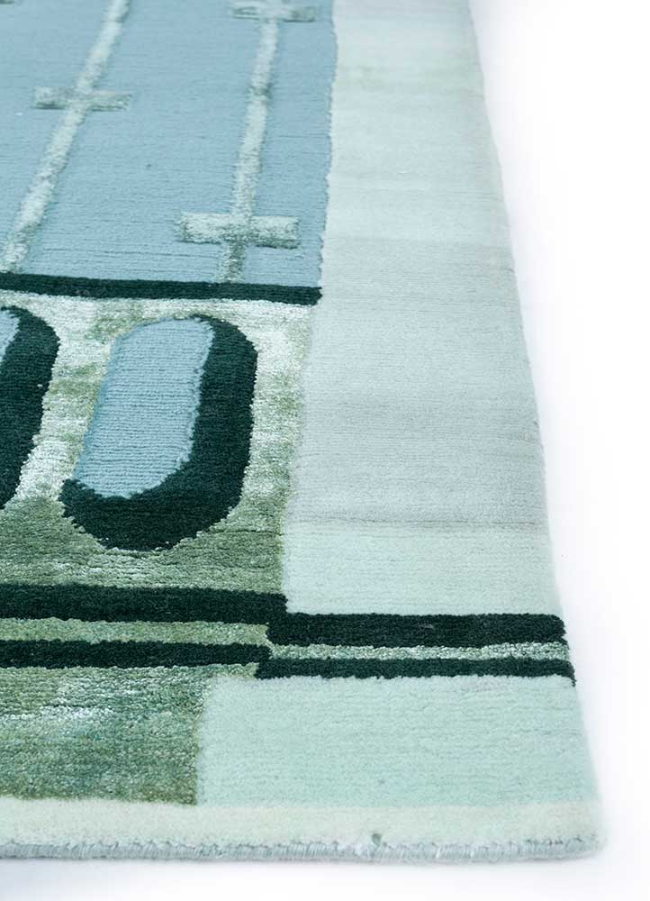 Wollteppich - 240 x 300 cm - hellblau
