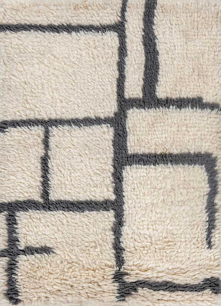 Wollteppich - 60 x 90 cm - creme