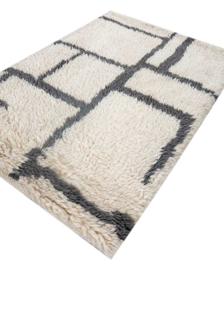 Wollteppich - 60 x 90 cm - creme