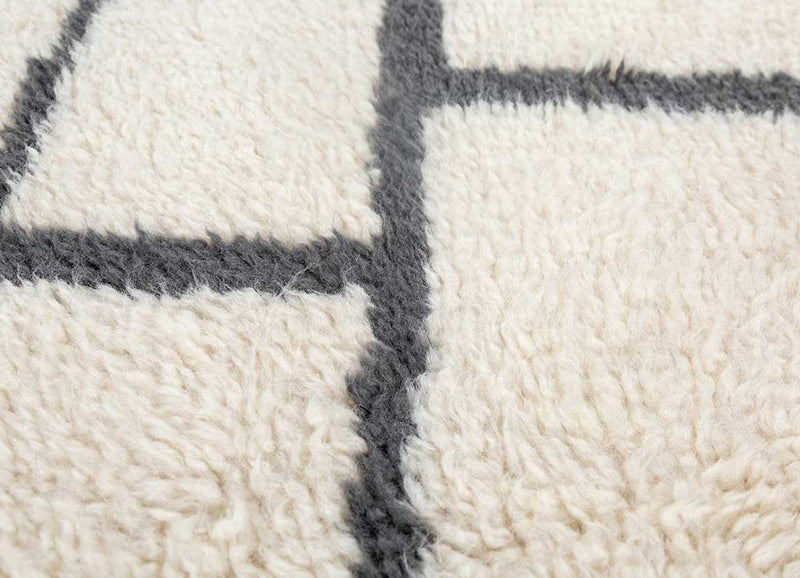 Wollteppich - 60 x 90 cm - creme