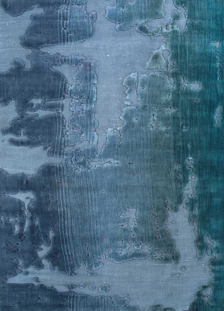 Wollteppich - 150 x 240 cm - seeblau