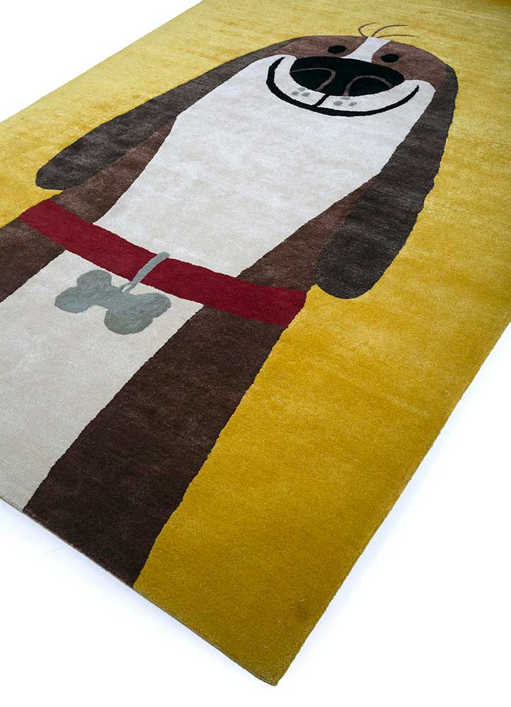 Wollteppich - 270 x 180 cm - gold