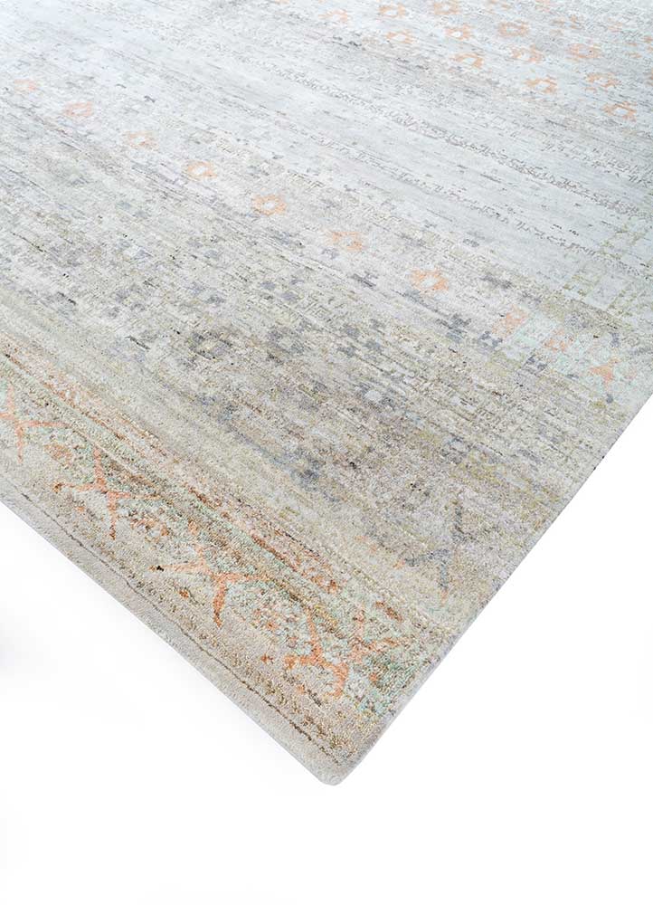 Wollteppich - 240 x 300 cm - silber
