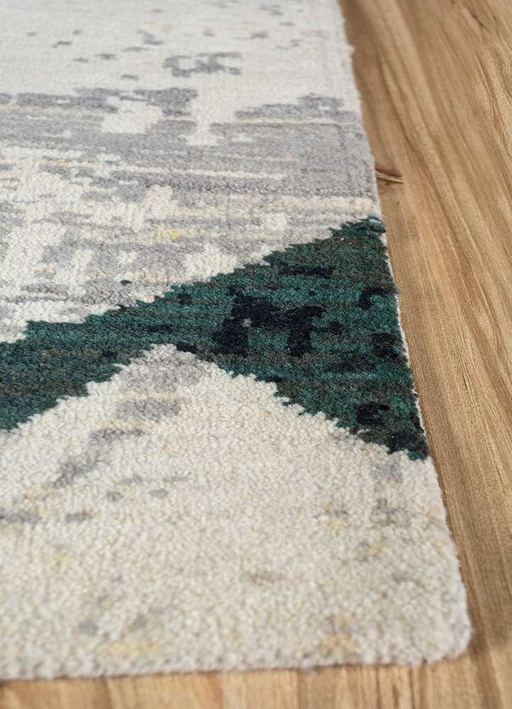 Wollteppich - 90 x 60 cm - grün
