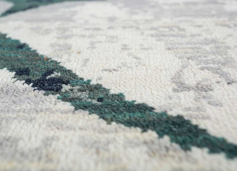 Wollteppich - 90 x 60 cm - grün