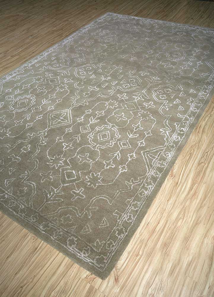 Wollteppich - 150 x 240 cm - gold