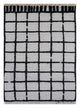 Wollteppich - 240 x 150 cm - schwarz-weiß