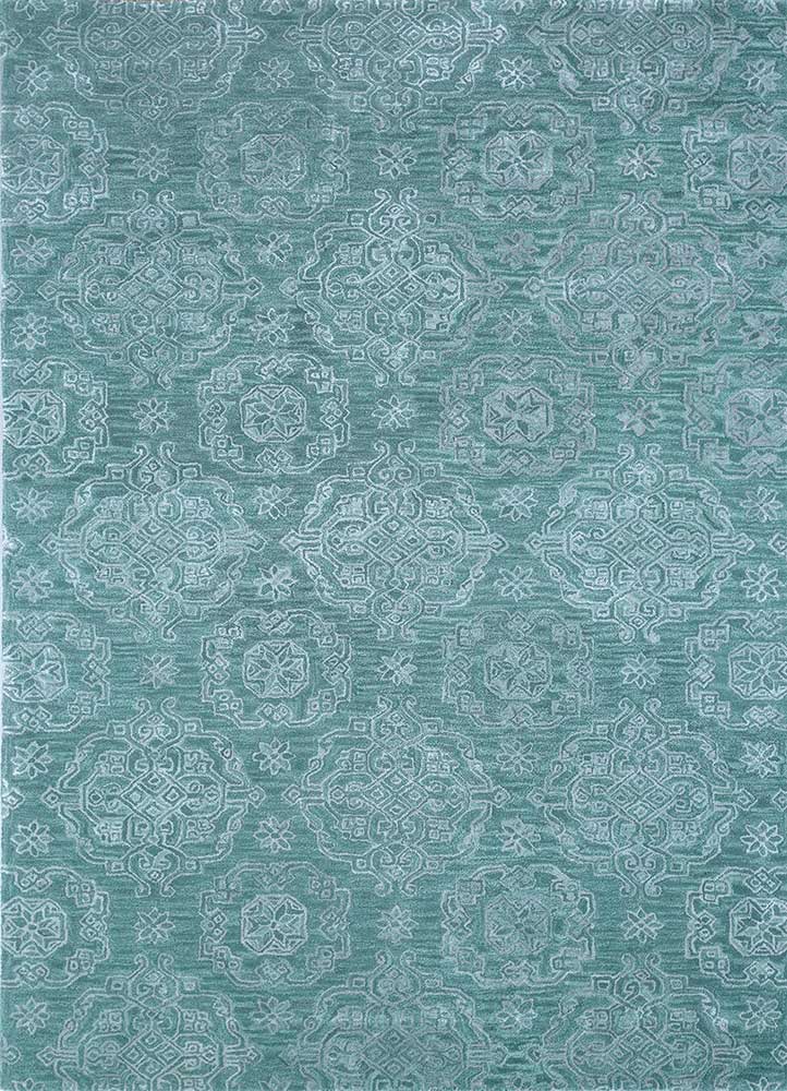 Wollteppich - 150 x 240 cm - türkis
