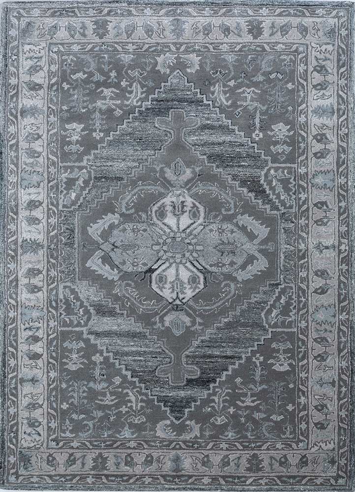 Wollteppich - 150 x 240 cm - grau
