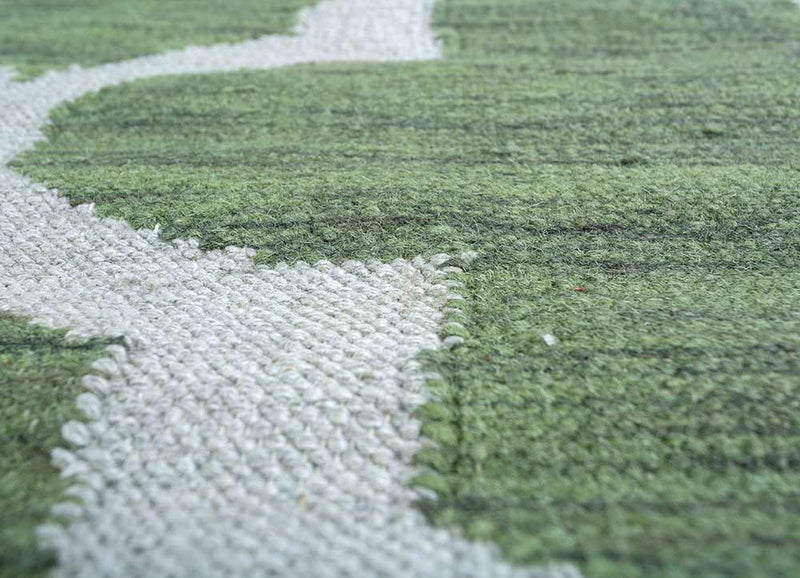 Wollteppich - 150 x 240 cm - dunkelgrün