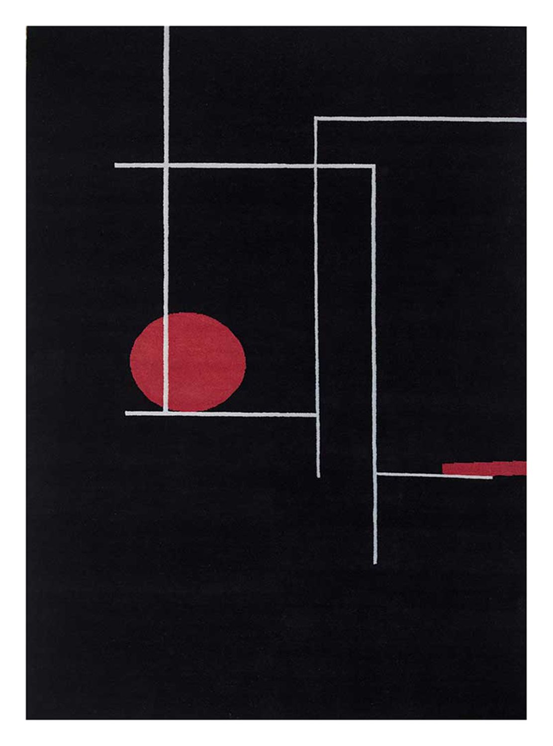 Wollteppich - 270 x 180 cm - schwarz