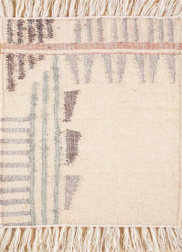 Wollteppich - 60 x 90 cm - beige