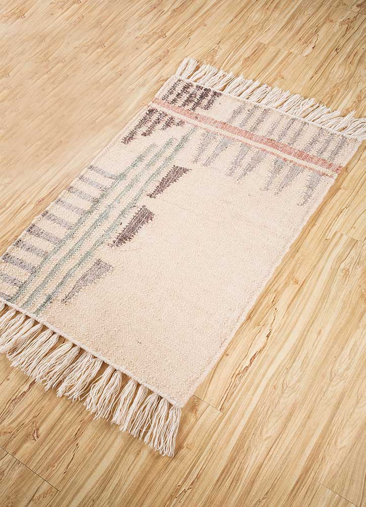 Wollteppich - 60 x 90 cm - beige