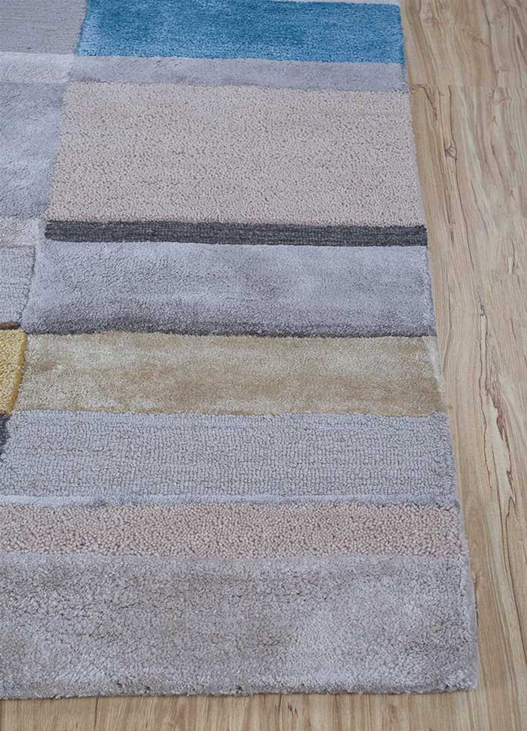 Wollteppich - 270 x 180 cm - silber