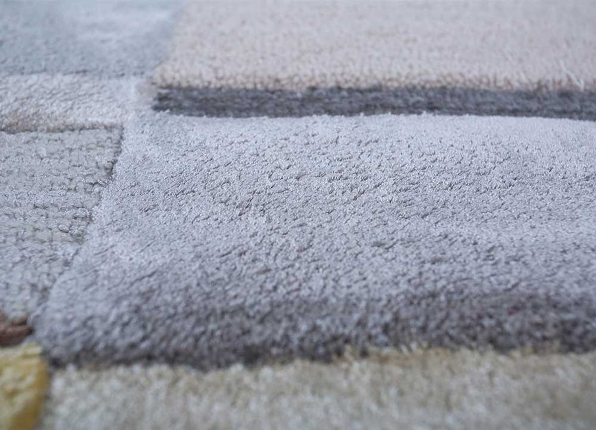 Wollteppich - 270 x 180 cm - silber