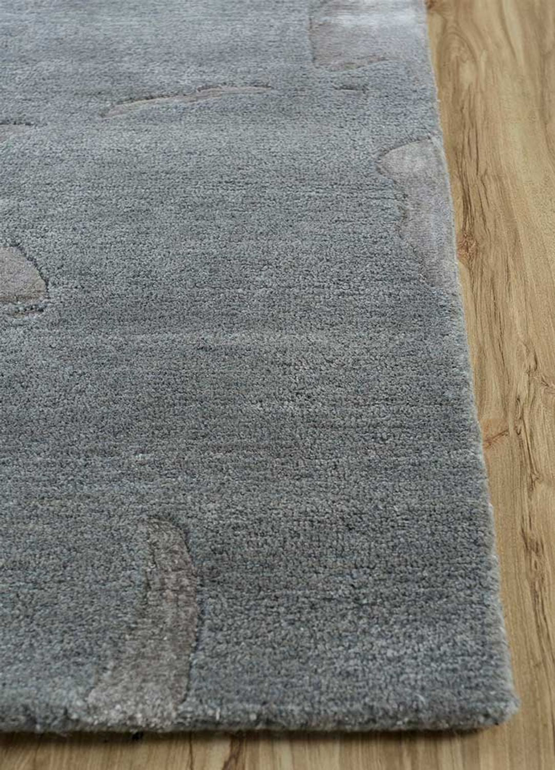 Wollteppich - 270 x 180 cm - grau