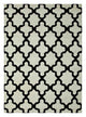 Wollteppich - 240 x 150 cm - schwarz-weiß