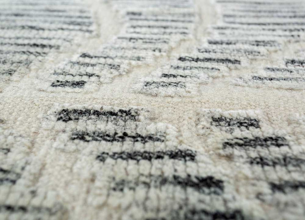 Wollteppich - 300 x 240 cm - grau