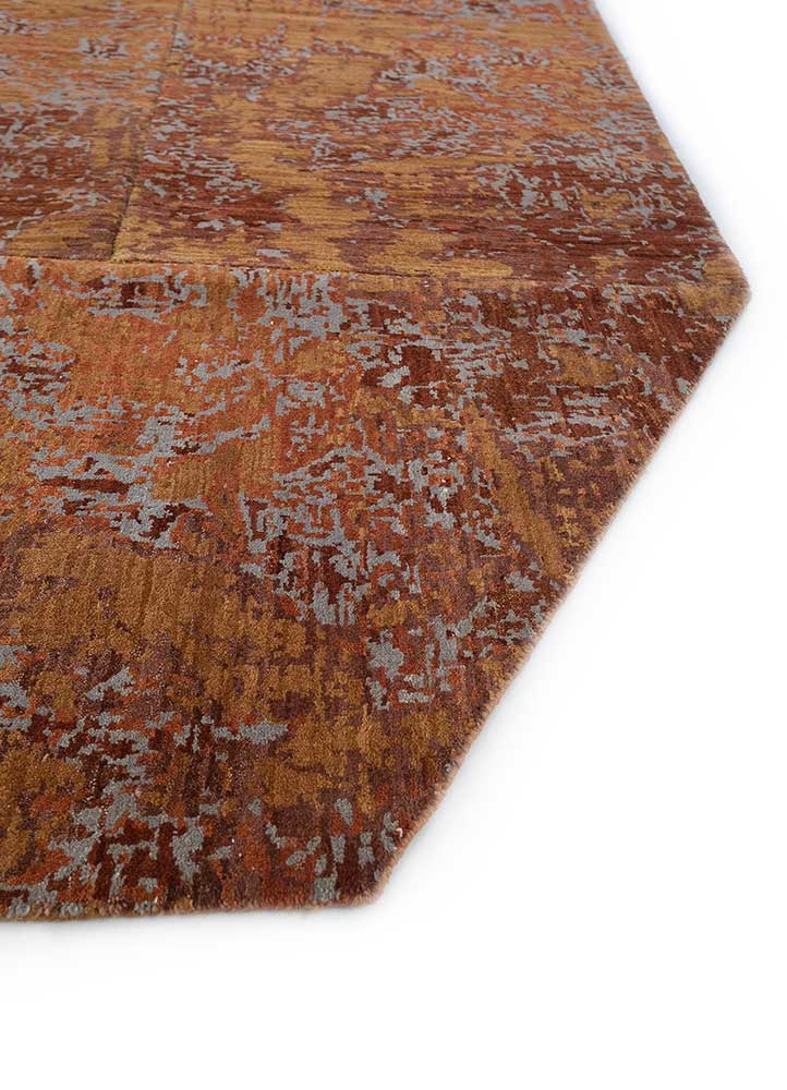 Wollteppich sonderform  - 167 x 212 cm - orange