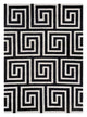 Wollteppich - 330 x 240 cm - schwarz-weiß