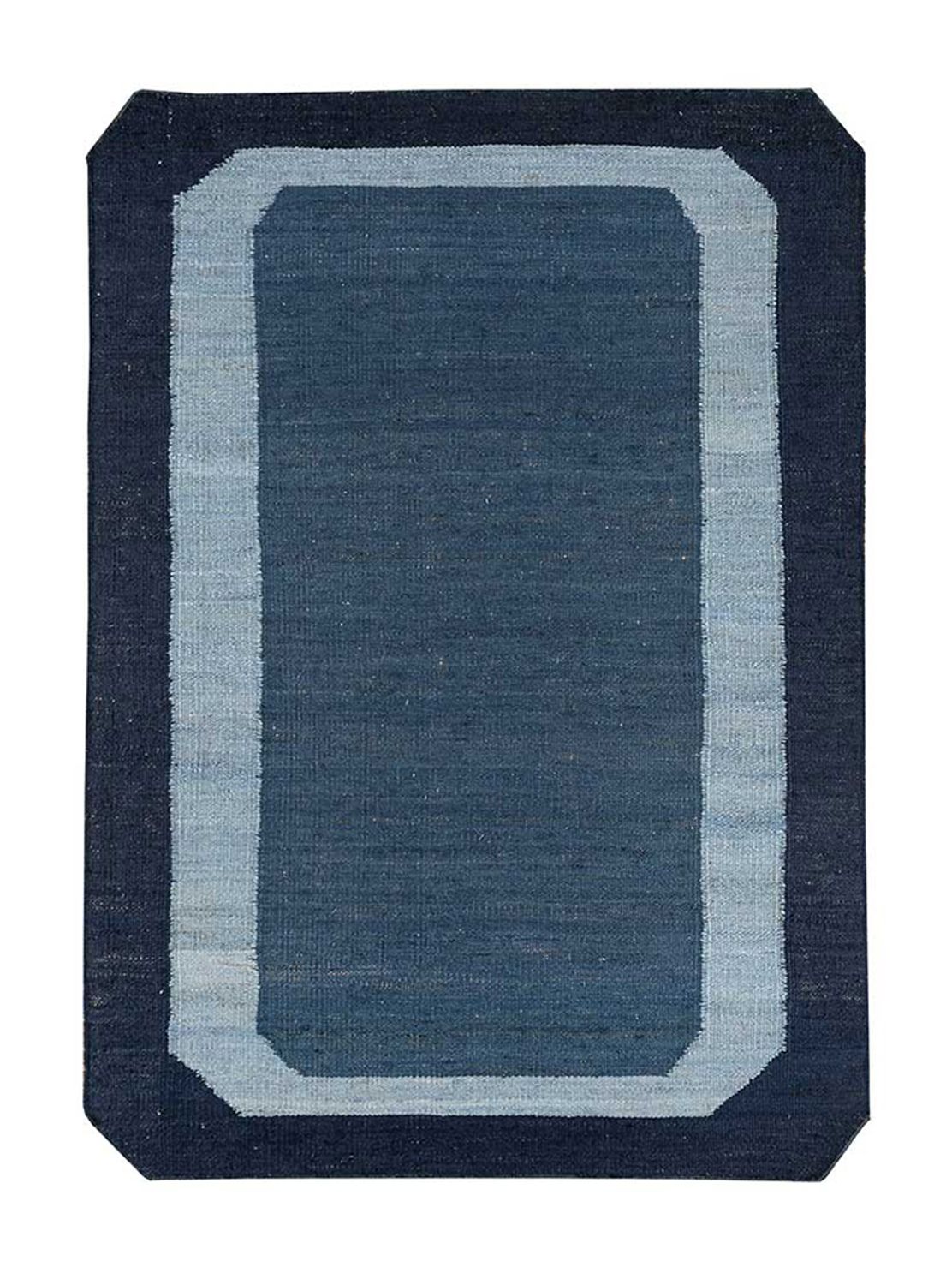 Juteteppich sonderform  - 270 x 180 cm - blau