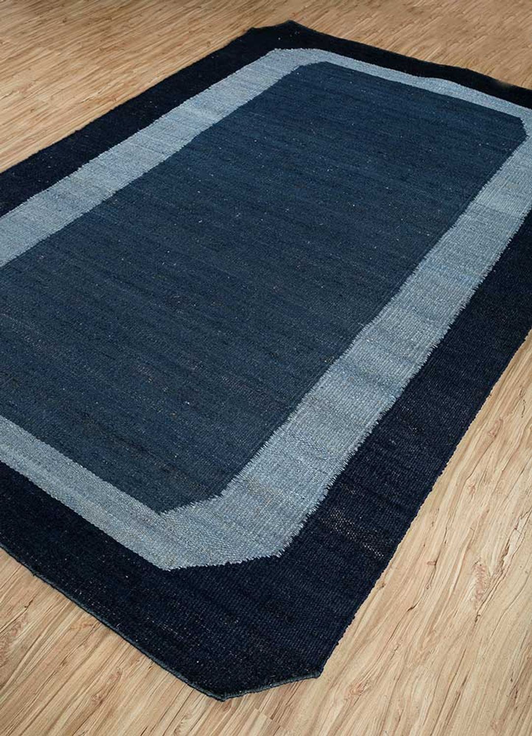 Juteteppich sonderform  - 270 x 180 cm - blau