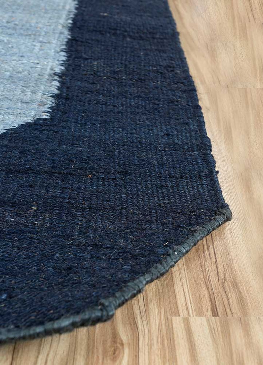 Juteteppich sonderform  - 270 x 180 cm - blau